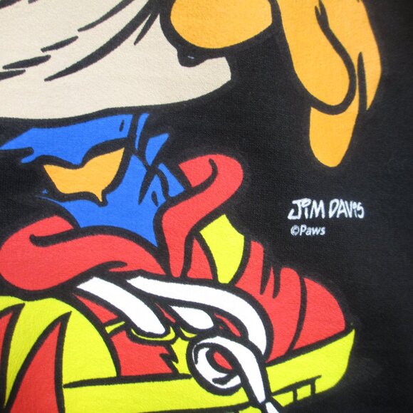 Garfield Jim Davis Men’s Graphic Black Crewneck Sweatshirt Size Medium Colorful - Picture 4 of 7